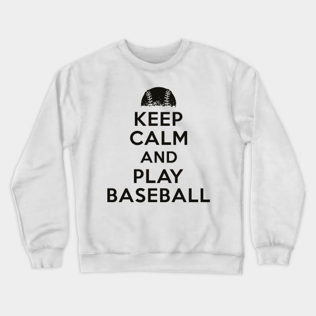 Keep calm and play baseball Crewneck Sweatshirt by nektarinchen